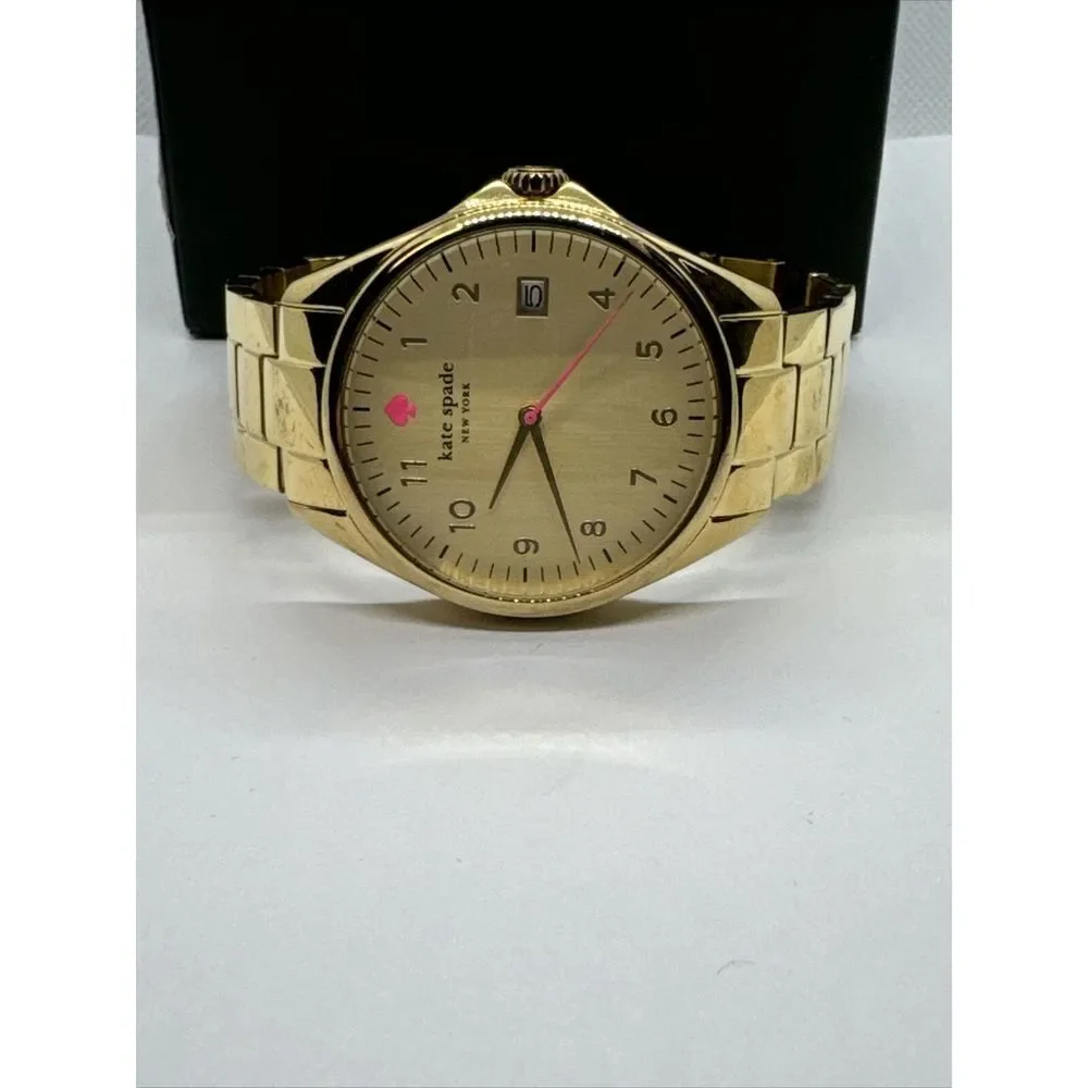 Kate Spade Seaport Grand 0030 Women's Gold Analog Dial Quartz Wrist Watch JNA143